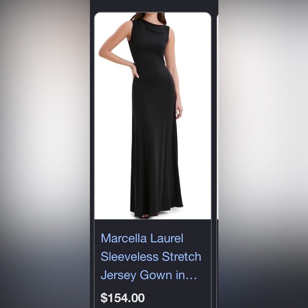 Marcella Laurel Black Maxi Dress Large NWT w/stretch! Current Nordstrom at $154 - Picture 6 of 6